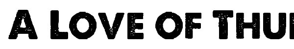 A Love of Thunder font preview